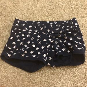 Navy & star maternity shorts